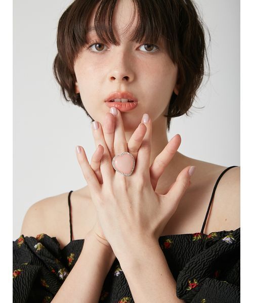 LILY BROWN（リリーブラウン）の「天然石ハートリング（リング・レディース・ネイビー/ラベンダー/ピンク・F）」の8枚目の写真