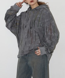 MMMM（エムエムエムエム）の「MMMM/フレンチテリーボンディングダメージパーカー（パーカー）」