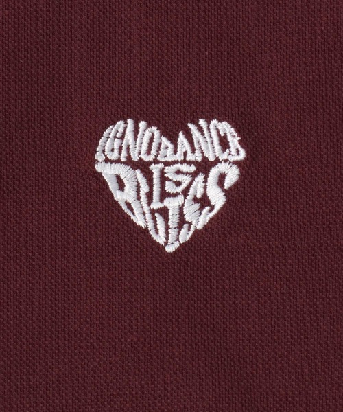 SITRY（シトリー）の「SITRY Heart Embroidery Polo Shirt/別注 オーバーサイズ ハートロゴ ワンポイントラメ刺繍 リブライン 半袖ポロシャツ レディース メンズ（ポロシャツ・レディース・グレー系その他/ブラック系その他3/ブラック系その他/レッド系その他/ホワイト系その他/グリーン/ブラック/ネイビー/ホワイト/チャコール/ブルー系その他/グリーン系その他/ブラウン/ブラック系その他2/ワイン/ブラウン系その他・L/M/XL）」の19枚目の写真
