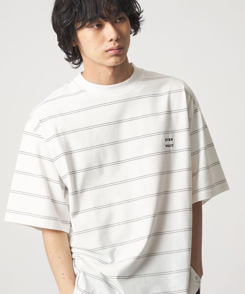 CITEN(シテン)の「<CITEN>ピンボーダーT(Tシャツ/カットソー・メンズ・ネイビー/ホワイト/ライトグレー/ブラック・L/M/S)」の7枚目の写真