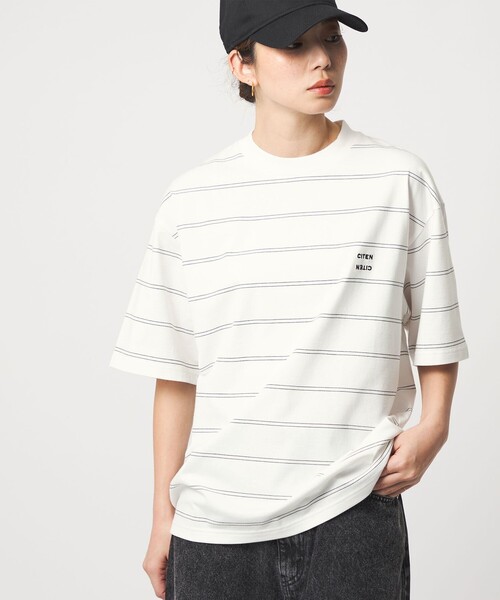 CITEN(シテン)の「<CITEN>ピンボーダーT(Tシャツ/カットソー・メンズ・ネイビー/ホワイト/ライトグレー/ブラック・L/M/S)」の11枚目の写真