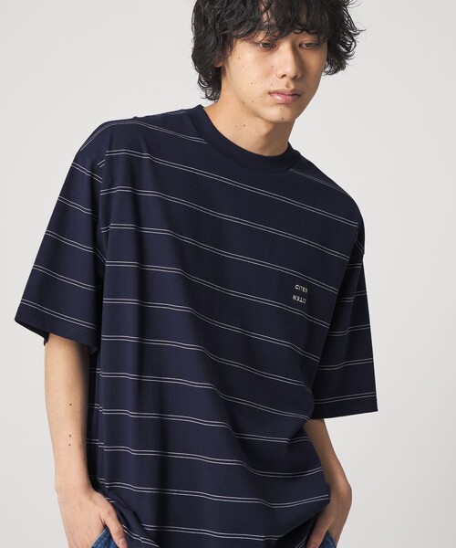 CITEN(シテン)の「<CITEN>ピンボーダーT(Tシャツ/カットソー・メンズ・ネイビー/ホワイト/ライトグレー/ブラック・L/M/S)」の15枚目の写真