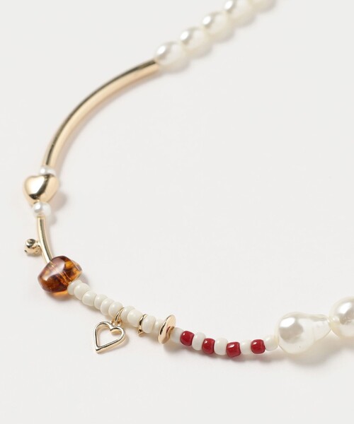 BEAMS HEART(ビームスハート)の「ミックスビーズ ネックレス(ネックレス・レディース・シルバー/ゴールド・ONE SIZE)」の5枚目の写真