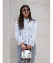 BeBeoD（べベッド）の「フロントフリルレースブラウス（シャツ/ブラウス）」