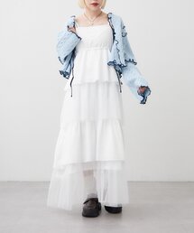 w closet | ミックスティアードキャミワンピース(ワンピース)