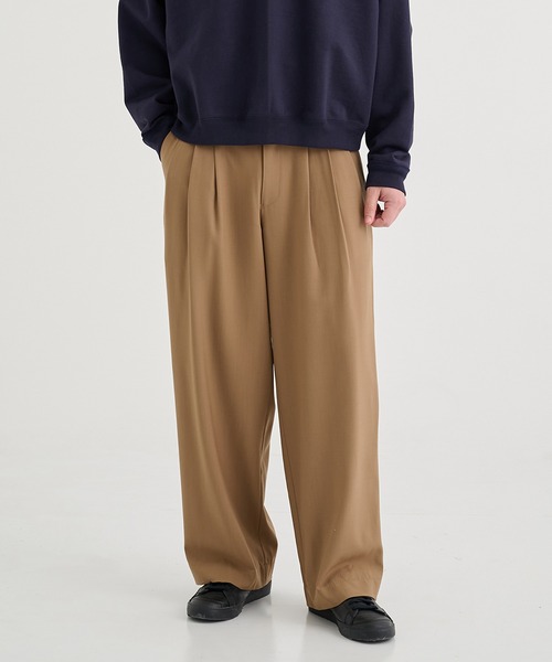 MARKAWARE/マーカウェア】TRIPLE PLEATED WIDE TROUSERS（スラックス