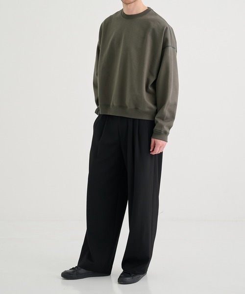 新品未使用 MARKAWARE マーカウェア ウールパンツ サイズ1 MARKAWARE/マーカウェア】TRIPLE PLEATED WIDE TROUSERS（スラックス