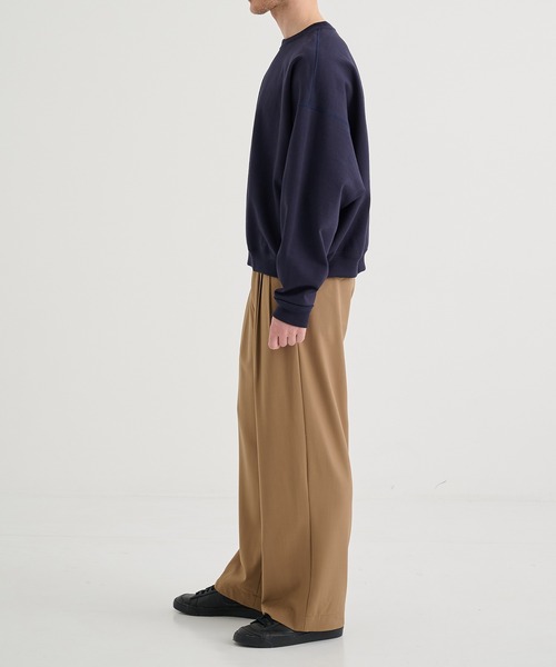 markaware（マーカウェア）の「【MARKAWARE】TRIPLE PLEATED WIDE TROUSERS(3/72アルゼンチンウールトロピカルサバイバルクロス / トリプルプリーテッドワイドトラウザーズ)（スラックス・メンズ・ブラック/ベージュ・3/2/1）」の12枚目の写真