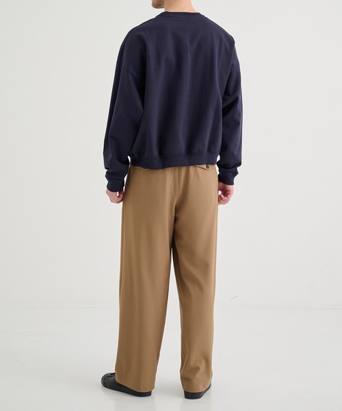 markaware（マーカウェア）の「【MARKAWARE】TRIPLE PLEATED WIDE TROUSERS(3/72アルゼンチンウールトロピカルサバイバルクロス / トリプルプリーテッドワイドトラウザーズ)（スラックス・メンズ・ブラック/ベージュ・3/2/1）」の13枚目の写真