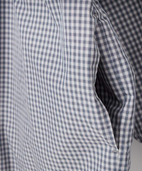 DANTON（ダントン）の「【WEB限定】[DANTON/ダントン] タイプライター 中綿入りシャツジャケット(チェック)（その他アウター・レディース・ブルー・40/38）」の6枚目の写真