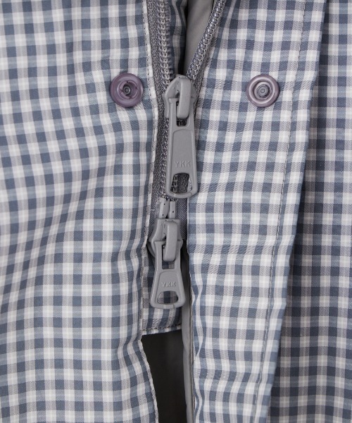 DANTON（ダントン）の「【WEB限定】[DANTON/ダントン] タイプライター 中綿入りシャツジャケット(チェック)（その他アウター・レディース・ブルー・40/38）」の7枚目の写真