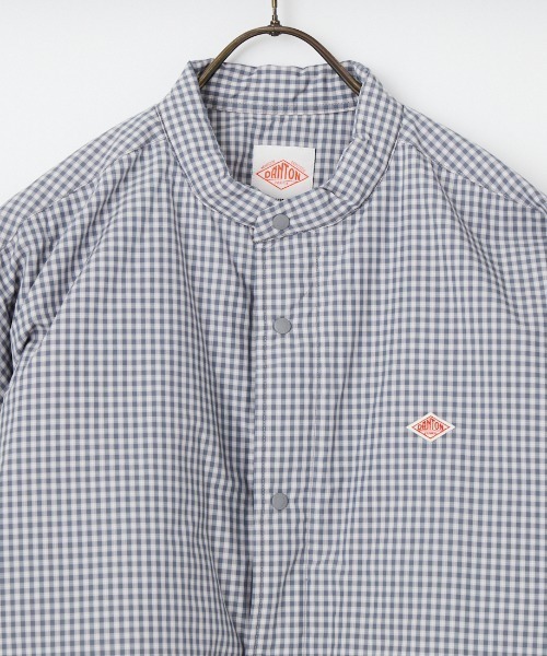 DANTON（ダントン）の「【WEB限定】[DANTON/ダントン] タイプライター 中綿入りシャツジャケット(チェック)（その他アウター・レディース・ブルー・40/38）」の4枚目の写真