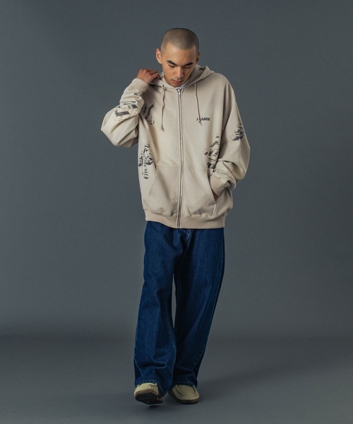 XLARGE（エクストララージ）の「RAGE LOGO DENIM PANTS（デニムパンツ・メンズ・ブラック/インディゴブルー/ライトインディゴブルー・30inch/32inch/34inch/36inch）」の8枚目の写真