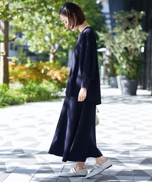 RONEL(ロネル)の「【RONEL】カットジョーゼットスカート(スカート・レディース・ネイビー/ブラック・FREE)」の12枚目の写真