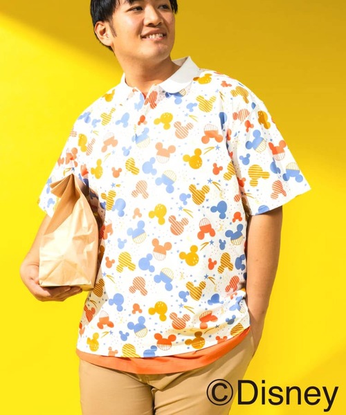 SAKAZEN(サカゼン)の「ディズニー / ポロシャツ 半袖 メンズ 大きいサイズ 『ミッキー』 デザインポロシャツ 総柄 ナンバリング バックプリント サカゼン80周年記念 オリジナルデザイン Disney (ディズニー)(ポロシャツ・メンズ・ホワイト/A/D/C/B/ブラック・X2(4L~5L)/X1(3L~4L)/X3(6L~7L)/LL/L)」の8枚目の写真