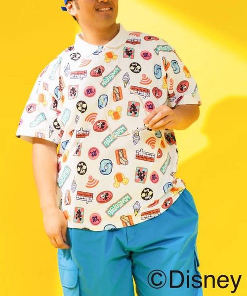SAKAZEN(サカゼン)の「ディズニー / ポロシャツ 半袖 メンズ 大きいサイズ 『ミッキー』 デザインポロシャツ 総柄 ナンバリング バックプリント サカゼン80周年記念 オリジナルデザイン Disney (ディズニー)(ポロシャツ・メンズ・ホワイト/A/D/C/B/ブラック・X2(4L~5L)/X1(3L~4L)/X3(6L~7L)/LL/L)」の12枚目の写真