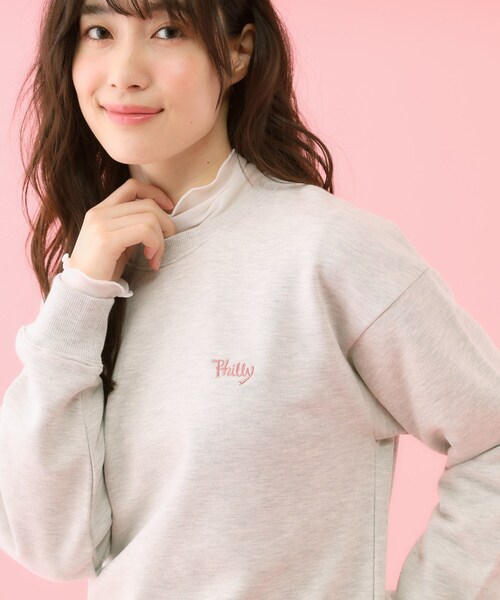 grove（グローブ）の「【コラボITEM】Philly Chocolate 裏毛プルオーバー（スウェット・レディース・ネイビー/ピンク/グレー・03/02/04）」の11枚目の写真