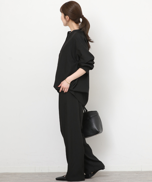 JOURNAL STANDARD relume（ジャーナルスタンダード　レリューム）の「《一部WEB限定》［2点セット］メランジツイルセットアップ（つなぎ/オールインワン・レディース・ライトグレー/ブラック/ネイビー・38/36）」の6枚目の写真