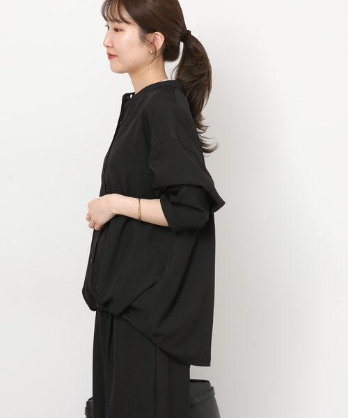 JOURNAL STANDARD relume（ジャーナルスタンダード　レリューム）の「《一部WEB限定》［2点セット］メランジツイルセットアップ（つなぎ/オールインワン・レディース・ライトグレー/ブラック/ネイビー・38/36）」の10枚目の写真