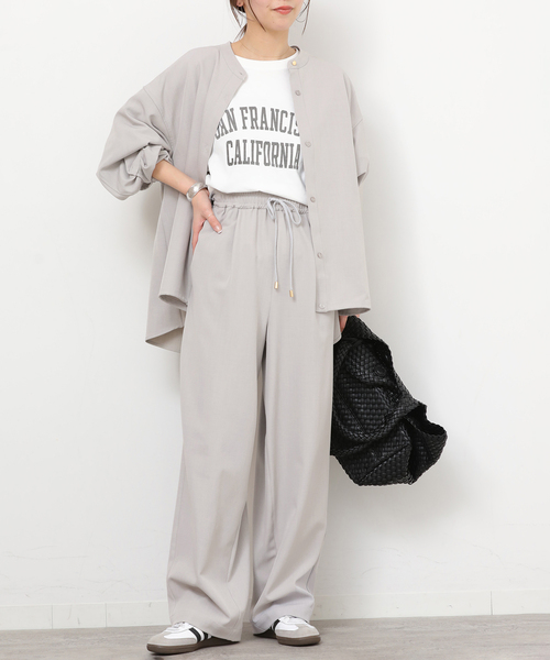 JOURNAL STANDARD relume（ジャーナルスタンダード　レリューム）の「《一部WEB限定》［2点セット］メランジツイルセットアップ（つなぎ/オールインワン・レディース・ライトグレー/ブラック/ネイビー・38/36）」の16枚目の写真