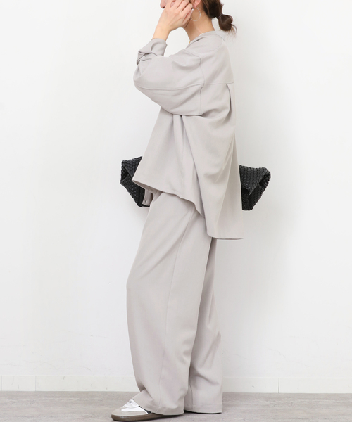 JOURNAL STANDARD relume（ジャーナルスタンダード　レリューム）の「《一部WEB限定》［2点セット］メランジツイルセットアップ（つなぎ/オールインワン・レディース・ライトグレー/ブラック/ネイビー・38/36）」の17枚目の写真