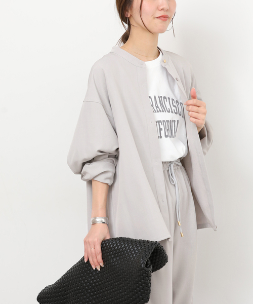 JOURNAL STANDARD relume（ジャーナルスタンダード　レリューム）の「《一部WEB限定》［2点セット］メランジツイルセットアップ（つなぎ/オールインワン・レディース・ライトグレー/ブラック/ネイビー・38/36）」の21枚目の写真