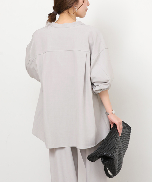 JOURNAL STANDARD relume（ジャーナルスタンダード　レリューム）の「《一部WEB限定》［2点セット］メランジツイルセットアップ（つなぎ/オールインワン・レディース・ライトグレー/ブラック/ネイビー・38/36）」の22枚目の写真