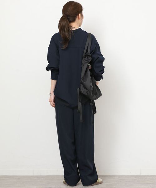 一部WEB限定》［2点セット］メランジツイルセットアップ（つなぎ