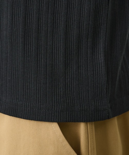 COLONY 2139（コロニートゥーワンスリーナイン）の「テレコリブヘンリーネック（Tシャツ/カットソー・メンズ・ブラック/ホワイト・LARGE/MEDIUM）」の8枚目の写真