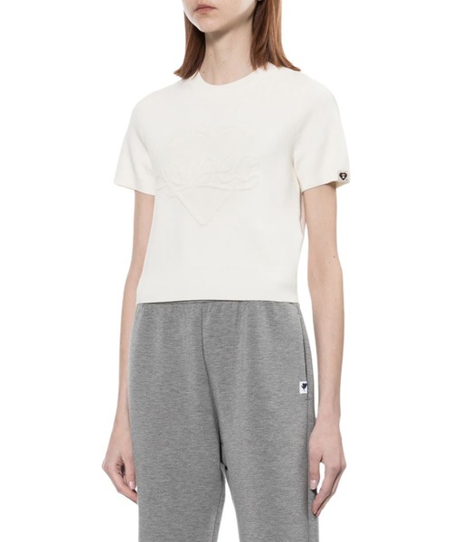 APEE BY A BATHING APE(エイピーバイアベイシングエイプ)の「SHORT SLEEVES SWEATER(ニット/セーター・レディース・ネイビー/アイボリー・SMALL/X-SMALL)」の5枚目の写真