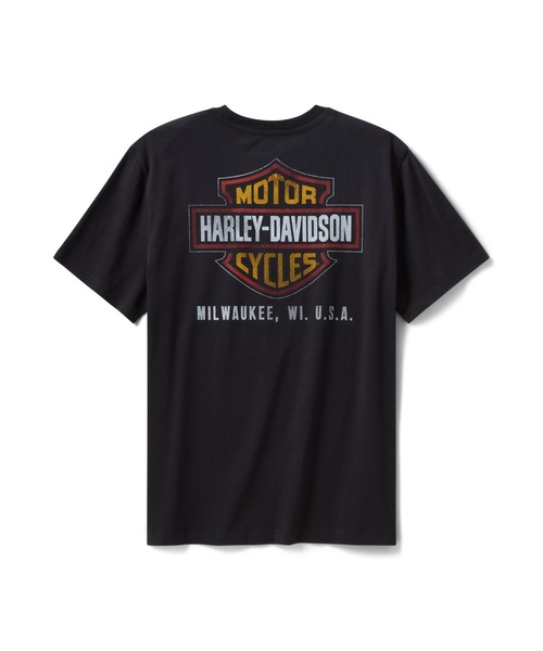 Harley-Davidson（ハーレーダビッドソン）の「スターズ＆ストライプス イーグル Tシャツ（Tシャツ/カットソー・メンズ・ブラック系その他・MEDIUM/SMALL/X-LARGE/LARGE）」の2枚目の写真