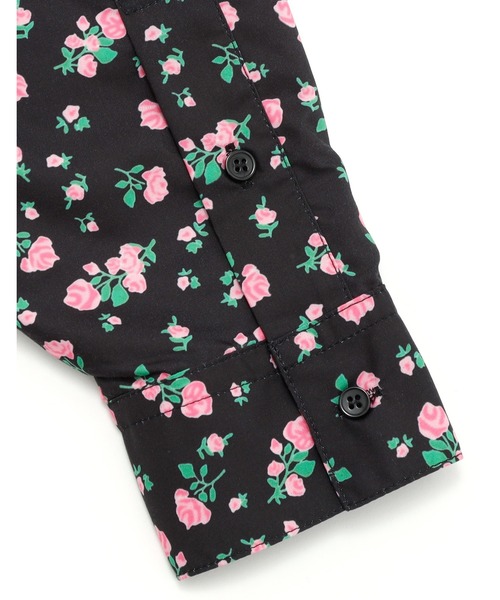 Little sunny bite(リトルサニーバイト)の「【Little Sunny Bite】floral shirts(シャツ/ブラウス・レディース・ピンク/ブラック・MEDIUM/SMALL)」の10枚目の写真