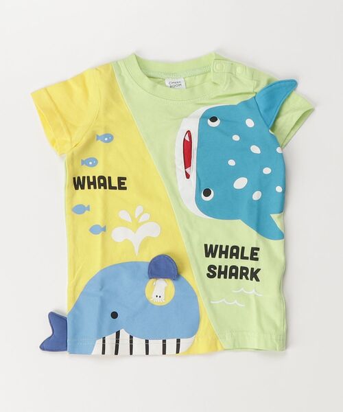 CHEEK ROOM(チークルーム)の「CHEEK ROOM/チークルーム くじらとさめ Tシャツ(Tシャツ/カットソー・キッズ・パープル/サックスブルー/ライトグリーン・90cm/100cm/110cm/120cm/130cm/80cm)」の4枚目の写真