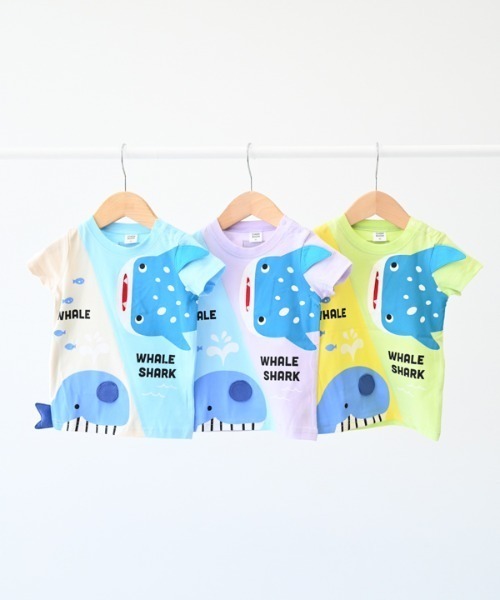 CHEEK ROOM(チークルーム)の「CHEEK ROOM/チークルーム くじらとさめ Tシャツ(Tシャツ/カットソー・キッズ・パープル/サックスブルー/ライトグリーン・90cm/100cm/110cm/120cm/130cm/80cm)」の20枚目の写真