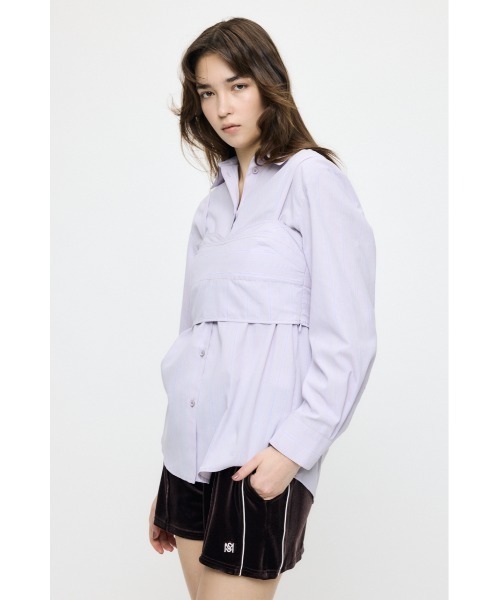 MOUSSY（マウジー）の「【26年SS新作】シャツ & ビスチェ セット（アンサンブル・レディース・ピンク系その他/ホワイト系その他/ブルー・FREE）」の13枚目の写真