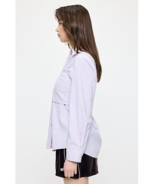 MOUSSY（マウジー）の「【26年SS新作】シャツ & ビスチェ セット（アンサンブル・レディース・ピンク系その他/ホワイト系その他/ブルー・FREE）」の17枚目の写真