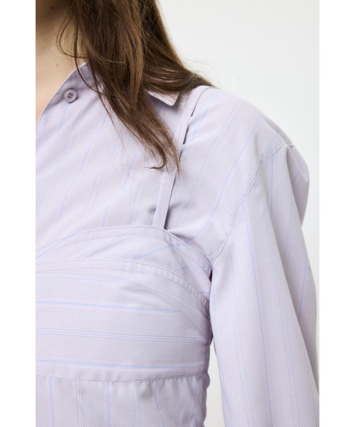 MOUSSY（マウジー）の「【26年SS新作】シャツ & ビスチェ セット（アンサンブル・レディース・ピンク系その他/ホワイト系その他/ブルー・FREE）」の22枚目の写真