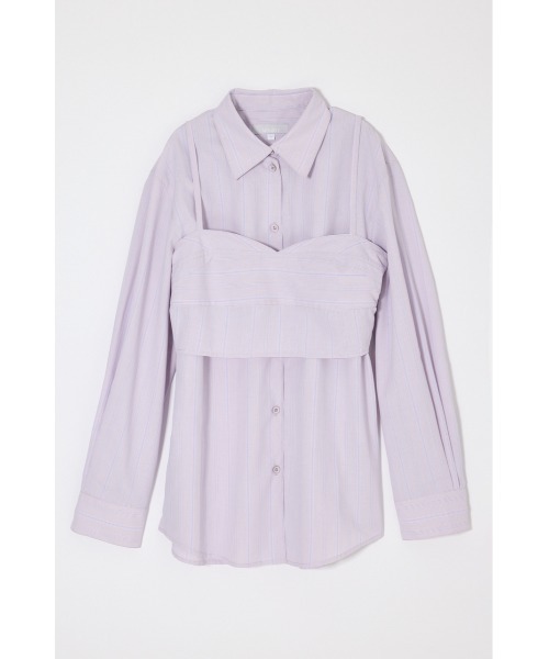 MOUSSY（マウジー）の「【26年SS新作】シャツ & ビスチェ セット（アンサンブル・レディース・ピンク系その他/ホワイト系その他/ブルー・FREE）」の11枚目の写真