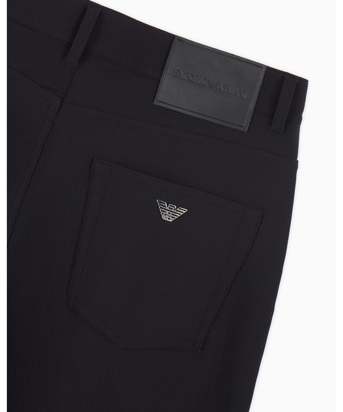 EMPORIO ARMANI（エンポリオアルマーニ）の「【エンポリオ アルマーニ】5ポケットパンツ ストレッチナイロン グログランパターン（デニムパンツ・メンズ・ブラック/ベージュ・32inch/30inch/34inch/27inch/31inch）」の6枚目の写真