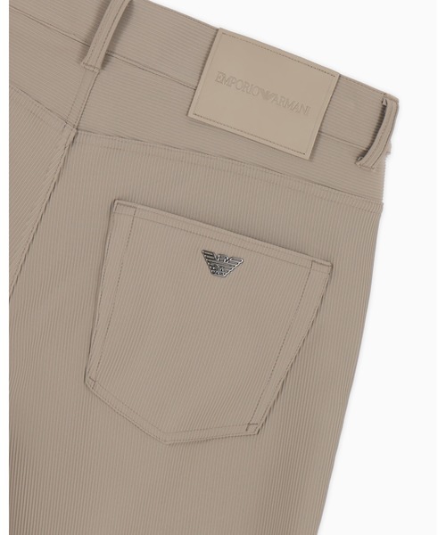 EMPORIO ARMANI（エンポリオアルマーニ）の「【エンポリオ アルマーニ】5ポケットパンツ ストレッチナイロン グログランパターン（デニムパンツ・メンズ・ブラック/ベージュ・32inch/30inch/34inch/27inch/31inch）」の11枚目の写真