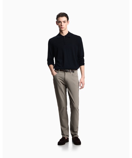 EMPORIO ARMANI（エンポリオアルマーニ）の「【エンポリオ アルマーニ】5ポケットパンツ ストレッチナイロン グログランパターン（デニムパンツ・メンズ・ブラック/ベージュ・32inch/30inch/34inch/27inch/31inch）」の12枚目の写真