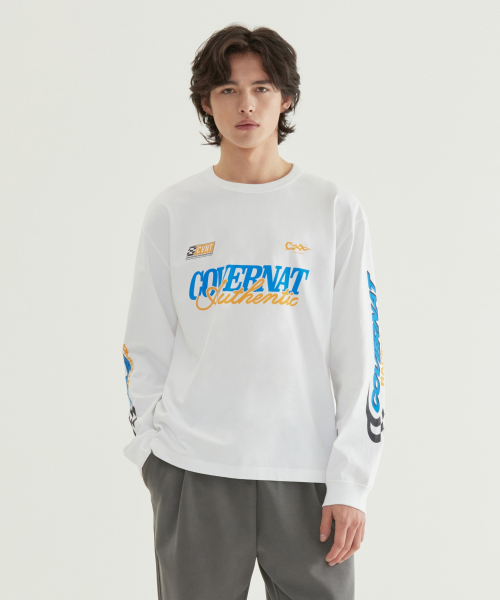 COVERNAT(カバーナット)の「レーシングクラブグラフィックロングスリーブホワイト(Tシャツ/カットソー・メンズ・その他・SMALL/MEDIUM/LARGE/X-LARGE)」の1枚目の写真
