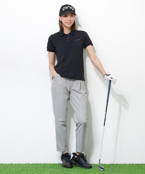PING(ピン)の「【PING APPAREL】レイブロック半袖ポロシャツ <PERFORMANCE> (LADIES)(ポロシャツ・レディース・ホワイト/ブルー系その他/ブラック・L/LL/M/S)」の8枚目の写真