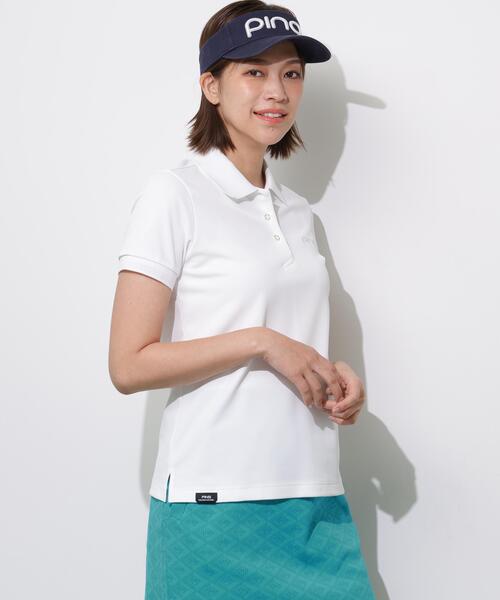PING(ピン)の「【PING APPAREL】レイブロック半袖ポロシャツ <PERFORMANCE> (LADIES)(ポロシャツ・レディース・ホワイト/ブルー系その他/ブラック・L/LL/M/S)」の14枚目の写真