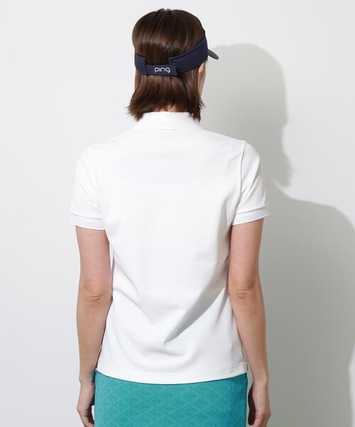 PING(ピン)の「【PING APPAREL】レイブロック半袖ポロシャツ <PERFORMANCE> (LADIES)(ポロシャツ・レディース・ホワイト/ブルー系その他/ブラック・L/LL/M/S)」の15枚目の写真