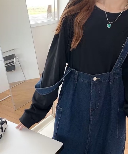 SallyLunn(サリーラン)の「ベアトップオールインワンデニム(サロペット/オーバーオール・レディース・インディゴブルー・LARGE/MEDIUM)」の3枚目の写真