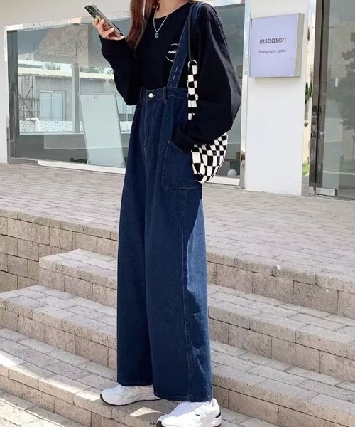 SallyLunn(サリーラン)の「ベアトップオールインワンデニム(サロペット/オーバーオール・レディース・インディゴブルー・LARGE/MEDIUM)」の4枚目の写真