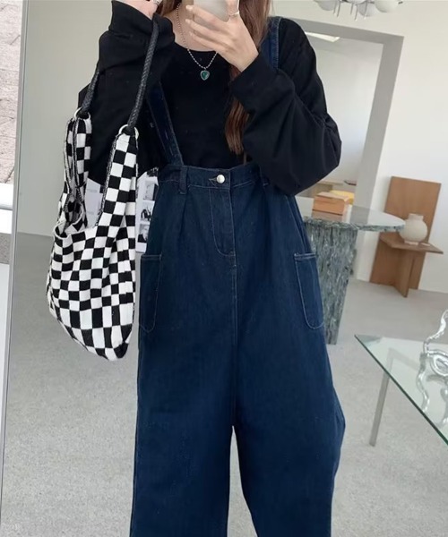 SallyLunn(サリーラン)の「ベアトップオールインワンデニム(サロペット/オーバーオール・レディース・インディゴブルー・LARGE/MEDIUM)」の5枚目の写真