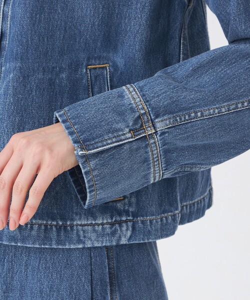 TRANS WORK(トランスワーク)の「【ウォッシャブル】ブレンドデニムブルゾン(ブルゾン・レディース・ネイビー/ブルー系その他2・38/40)」の9枚目の写真