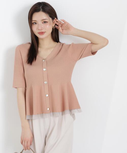 PROPORTION BODY DRESSING(プロポーションボディドレッシング)の「部分シアーペプラムニット / 1216170308(ニット/セーター・レディース・ピンク/ブラック/ブルー/グレー/ホワイト系その他/ホワイト・SMALL/MEDIUM)」の6枚目の写真